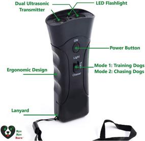 img 3 attached to 🐶 GREEN BREATHE ECO Bye Bye Barx: Ultrasonic Dog Bark Deterrent for Small/Medium Dogs, 3-in-1 Training Aid, 35 Ft. Control Range, LED Flashlight