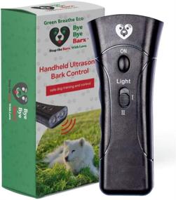 img 4 attached to 🐶 GREEN BREATHE ECO Bye Bye Barx: Ultrasonic Dog Bark Deterrent for Small/Medium Dogs, 3-in-1 Training Aid, 35 Ft. Control Range, LED Flashlight