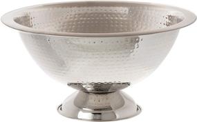 img 4 attached to Elegance Hammered Punch Bowl: Stunning 15 Inch Centerpiece for Elegant Celebrations