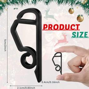 img 3 attached to Christmas Light Clip Holiday Gutter Hooks Weatherproof Outdoor Gutter Clips Mini Plastic Light Hooks Gutter Light Hanging Hooks For Christmas Light Outside Decoration (Black