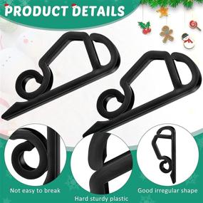 img 2 attached to Christmas Light Clip Holiday Gutter Hooks Weatherproof Outdoor Gutter Clips Mini Plastic Light Hooks Gutter Light Hanging Hooks For Christmas Light Outside Decoration (Black