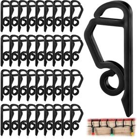 img 4 attached to Christmas Light Clip Holiday Gutter Hooks Weatherproof Outdoor Gutter Clips Mini Plastic Light Hooks Gutter Light Hanging Hooks For Christmas Light Outside Decoration (Black