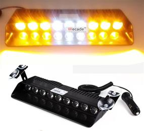 img 4 attached to Wecade 9 Led 9W Car Truck Strobe Windshield Dash Lights 16 Pattern Super Bright For EMS Law Enforcement Warning LED Strobe Lights (Amber/White/Amber)