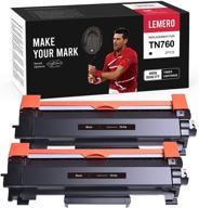 🖨️ lemero compatible high-yield toner cartridge replacement for brother tn760 tn-760 tn730 - 2 pack, black - ideal for hl-l2350dw hl-l2395dw dcp-l2550dw mfc-l2710dw mfc-l2750dw logo