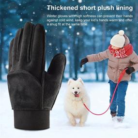 img 2 attached to Winter Running Gloves Kids Anti Slip