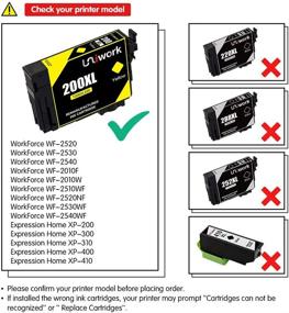 img 3 attached to 🖨️ Uniwork Remanufactured Ink Cartridge Replacement for Epson 200 200XL - 10 Pack for WF-2540 WF-2530 WF-2520 XP-410 XP-400 XP-200 Printer: High-Quality Affordable Printing Solution