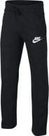 premium black nike sportswear fleece pants: active boys' clothing at its best logo