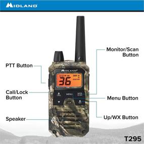 img 3 attached to 📻 Midland T295VP4 X-TALKER GMRS Long Range Walkie Talkie - Two Way Radio with NOAA Weather Scan + Alert, 121 Privacy Codes (Camo, 2 Radios)