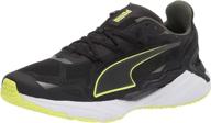 puma ultraride trainer black elektro green puma logo