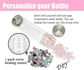 img 2 attached to 🌸 FZBHRO Rose Quartz Water Bottle: Amplify Your Spiritual Energy with Natural Crystal Charging and Exquisite Design - Ideal Gift for Women, 19 OZ