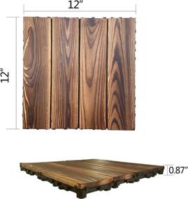 img 1 attached to Hardwood Interlocking Flooring Outdoor Waterproof