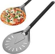 🍕 rtt aluminum round pizza paddle - 8-inch turning pizza peel, 23.6 inches overall length - outdoor pizza oven accessories logo