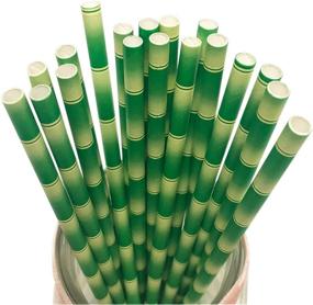 img 3 attached to 🎍 Steadily Green Bamboo Paper Straws - Pack of 100, 7.75 Inch Biodegradable Drinking Straws (Bamboos Green)