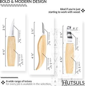 img 3 attached to 🔪 Hutsuls Wood Whittling Kit - Beginner's Razor Sharp Wood Carving Knife Set in Stunning Gift Box, Whittling Knife for Kids and Adults (8 Pieces)