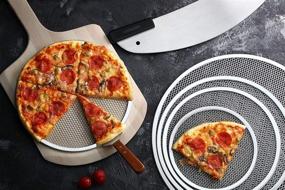 img 1 attached to 🍕 Professional-grade Aluminum Pizza Baking Screen Set - 12-Inch, Pack of 6 - Seamless Design