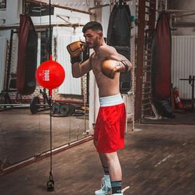 img 1 attached to 🥊 Weisheng Boxing Double End Speed Bag - Leather Speed Ball for Boxing Training and Punching Speed Enhancement