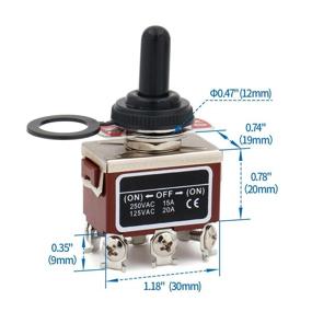 img 3 attached to 🌦️ Baomain Toggle Momentary Position Rainproof Switch