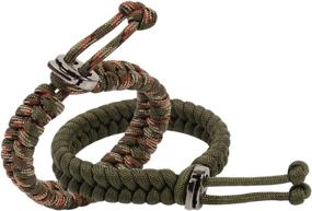 img 2 attached to 🐟 The Friendly Swede Fish Tail Paracord Survival Bracelets: Adjustable Size, Metal Clasp, 2-Pack - Fits 7”-8.5” (18-22 cm) Wrists