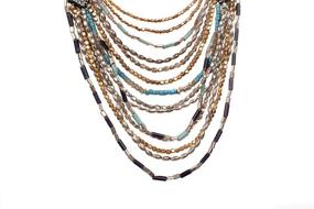 img 2 attached to 📿 Elevate Your Style with RICHERA's Elegant Handmade Knots and Beads Statement Necklace - Exquisite Women and Girls JewelryQ