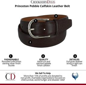 img 3 attached to 👜 CrookhornDavis Princeton Pebble Calfskin Leather: Stylish Men's Accessories