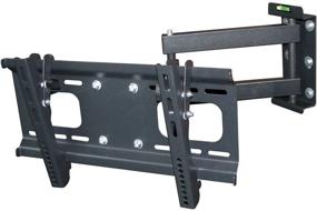 img 2 attached to 🖥️ Monoprice Full-Motion Articulating TV Wall Mount Bracket | 32-55in TVs | Max 88 lbs | Extends 3.8-18.7in | VESA 400x200 | Concrete & Brick Compatible | Black