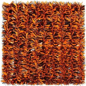 img 4 attached to 🎃 Add Spookiness to Your Party with WILLBOND Halloween Tinsel Garland - Black and Orange Metallic Hanging Decorations for Halloween Party Holiday Supplies