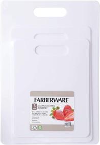 img 1 attached to 🔳 Set of 3 White Rectangle Farberware Plastic Cutting Boards