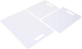 img 3 attached to 🔳 Set of 3 White Rectangle Farberware Plastic Cutting Boards