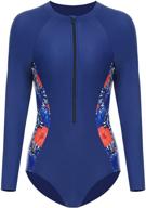 women's printed swimwear wetsuit: ultimate protective swimsuit for stylish swimwear & cover ups logo