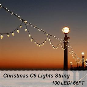 img 2 attached to Commercial Grade 100 LED C9 Christmas Lights: Warm White Strand for Garden, Yard, and Christmas Décor