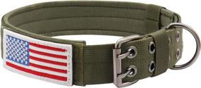 img 4 attached to SALFSE Military Dog Collar: Tactical Adjustable 1.5” Width Nylon Working K9 Collar with Metal D Ring & Buckle - High-Quality and Durable