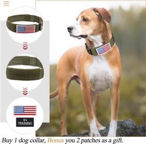 img 1 attached to SALFSE Military Dog Collar: Tactical Adjustable 1.5” Width Nylon Working K9 Collar with Metal D Ring & Buckle - High-Quality and Durable