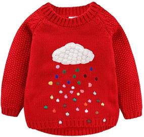 img 4 attached to LittleSpring Little Crewneck Sweater Pullover Boys' Clothing for Sweaters