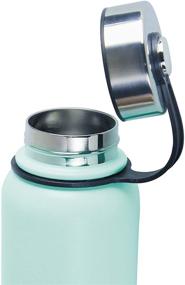 img 1 attached to 🧊 Zee. Stainless Steel Double Wall Vacuum Insulated Thermos Water Bottle - Hot & Cold Drinks, Leak-Proof & Portable