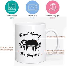 img 2 attached to 🦥 Hilarious Sloth Coffee Mug: Perfect Cartoon Cup for Sloth Lovers - Fun Sloth Gifts for Birthdays, Christmas, and More!