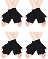 🧤 knitted fingerless gloves mittens for girls - bememo accessory logo