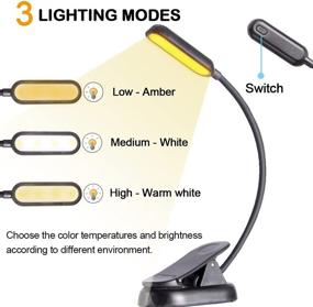 img 2 attached to Portable Rechargeable Book Light with 8 📚 LED Bulbs - Perfect Gift for Bookworms & Kids!