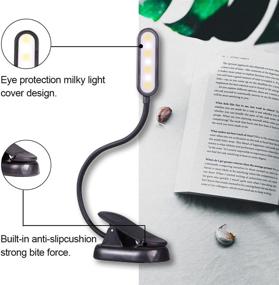 img 3 attached to Portable Rechargeable Book Light with 8 📚 LED Bulbs - Perfect Gift for Bookworms & Kids!