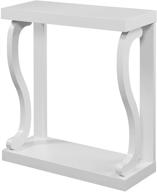 stylish & functional: convenience concepts newport gramercy console table in white logo