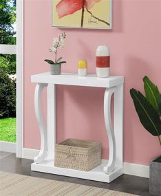 img 1 attached to Stylish & Functional: Convenience Concepts Newport Gramercy Console Table in White