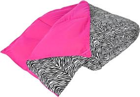 img 1 attached to 🌸 Elite Home Cozy Nightz Twin Comforter, Zebra/Pink, Reversible, Machine Washable, Down Alternative