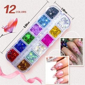 img 2 attached to 🦋 JOYJULY 3D Holographic Butterfly Nail Glitter: Stunning 24 Color/Set Butterfly Nail Sequins for Nail Art Decoration & DIY Crafting