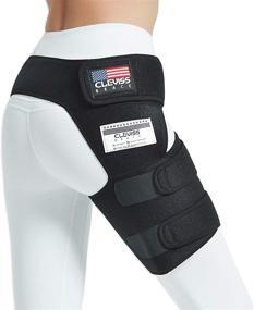 img 4 attached to Cleviss Groin Support Wrap for Pulled Quadriceps Thigh Muscle, Hip Brace for Sciatica Nerve Pain Relief, Hip Flexor Strain, Bursitis, and Arthritis. Compression SI Belt Sleeve for Men and Women