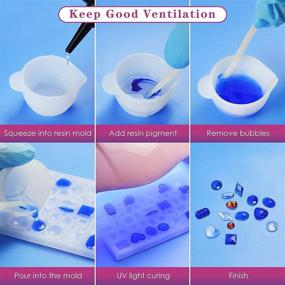 img 1 attached to UV Resin Kit - Clear Hard Resin for Jewelry Making & Coating | Sun Light Activated Ultraviolet Glue | Beginner's Art Kit (3.3oz, 100g)