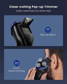 img 1 attached to 🪒 Limural Men's Electric Razors for Shaving - Cordless Close Shave with LED Display, Rechargeable Wet/Dry Shavers Kit Including Pop-up Beard Trimmer and Extra Replacement Blade