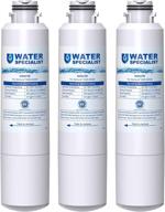 da29-00020b refrigerator water filter by waterspecialist - replacement for samsung da29-00020a/b, haf-cin/exp, da29-00020b-1, rf25hmedbsr, rf28hmedbsr, rs25j500dsr & more models - pack of 3 carbon filters logo