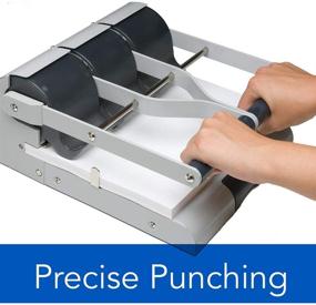 img 1 attached to Swingline Heavy Duty Hole Punch, Adjustable 2-3 Hole Puncher, 160 Sheet Capacity, Antimicrobial Coating (74650)