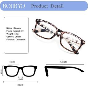 img 2 attached to 👓 Bouryo Computer Blue Light Blocking Glasses for Women: Classic Square Frame Anti Blue Ray Computer Game Eyewear - Leopard Black