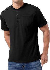 img 3 attached to QUALFORT Henley Shirts Sleeve Casual Men's Clothing in Shirts