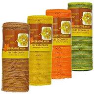 🍂 autumn harvest decorative mesh rolls: crafting wreaths, thanksgiving centerpieces, displays, table drape and more, 5 yards (4 rolls, brown, gold, green, orange) logo